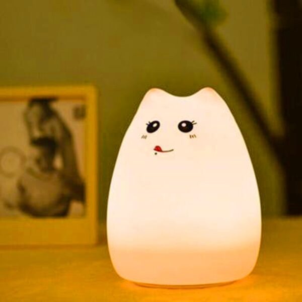 Silicone Touch Sensor LED Night Light For Children Baby Kids - Image 3