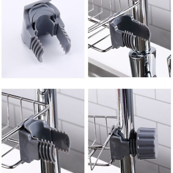 Adjustable Sink Drain Rack Sponge Storage Faucet Holder Soap Drainer Shelf Basket Organizer Kitchen Bathroom Accessories - Image 5