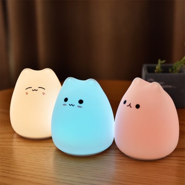 Silicone Touch Sensor LED Night Light For Children Baby Kids - Image 4