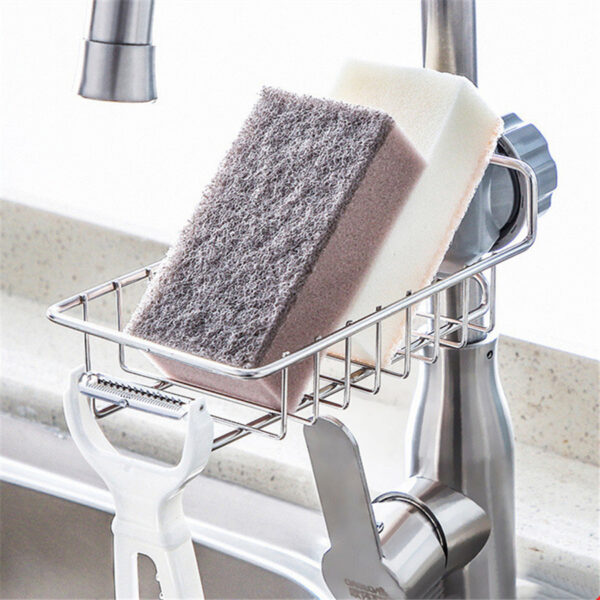 Adjustable Sink Drain Rack Sponge Storage Faucet Holder Soap Drainer Shelf Basket Organizer Kitchen Bathroom Accessories - Image 8