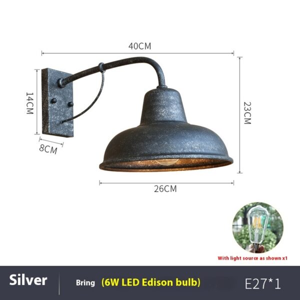 Retro LED Outdoor Wall Lamp - Image 3