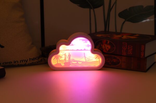 Cloud Paper Carving Light USB Bedside Unicorn Night Light - Image 8