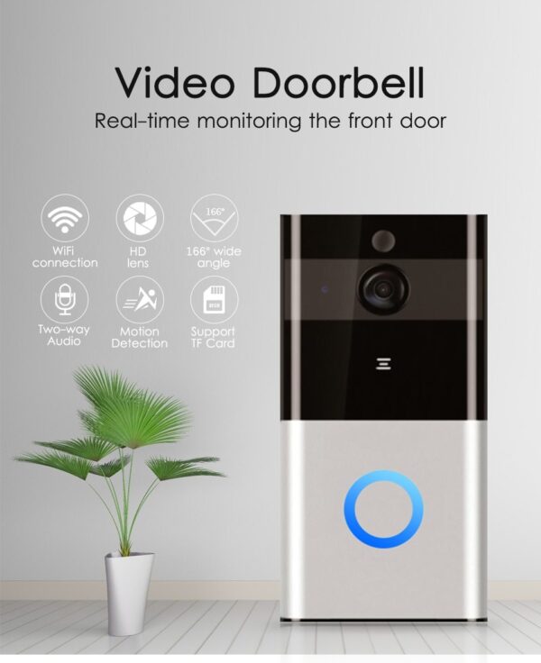 Marlboze 720P WIFI Visual Doorbell Wireless Intercom Doorbell PIR Motion Detection Night View SD card Video Smart Doorbell Ring - Image 5