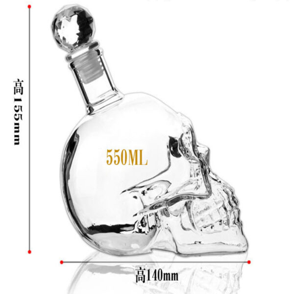 Skull Wine Bottle Vodka Bottle Creative 350ML 550ML 1000ML - Image 9