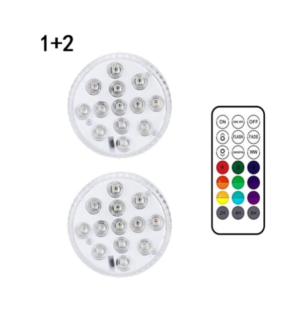 13 Led Submersible Light for Swimming Pool Garden Fountain Bathroom IP68 Waterproof Underwater Lamp with Suction Cup RF Remote - Image 3