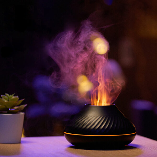 Newest RGB Flame Aroma Diffuser 130Ml 3d Colorful Flame Humidifier Fire Volcano Diffuser Flame - Image 5