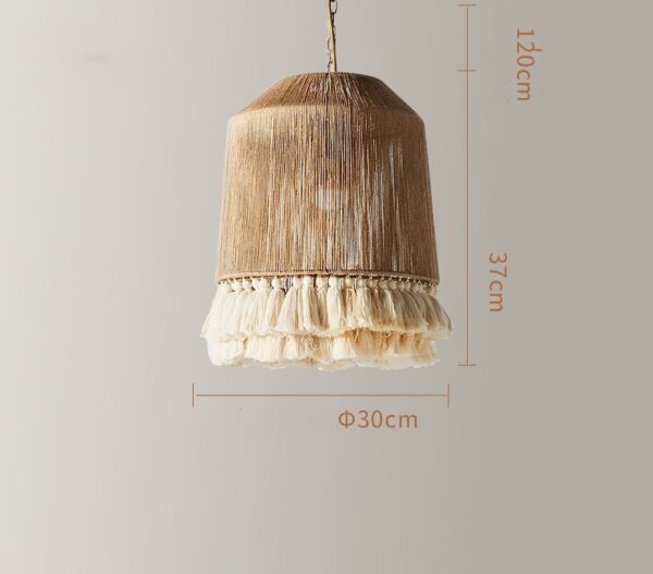 Creative Bedroom Bohemian Vintage Twine Tassel Chandelier - Image 3