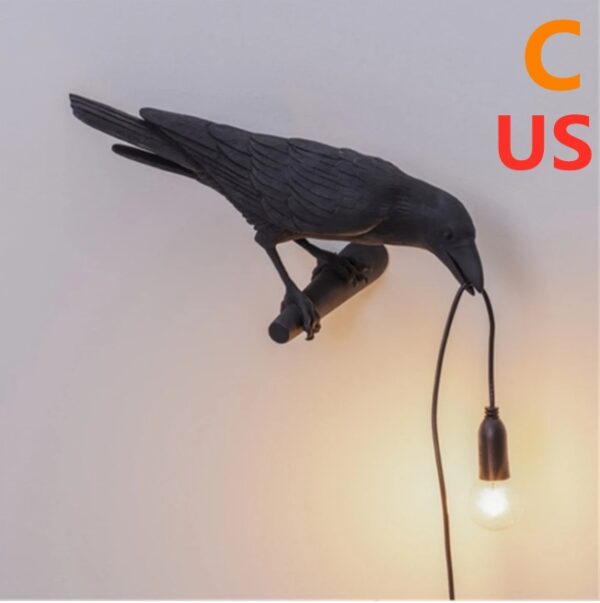 Creative Auspicious Bird Resin Wall Lamp Decoration - Image 10