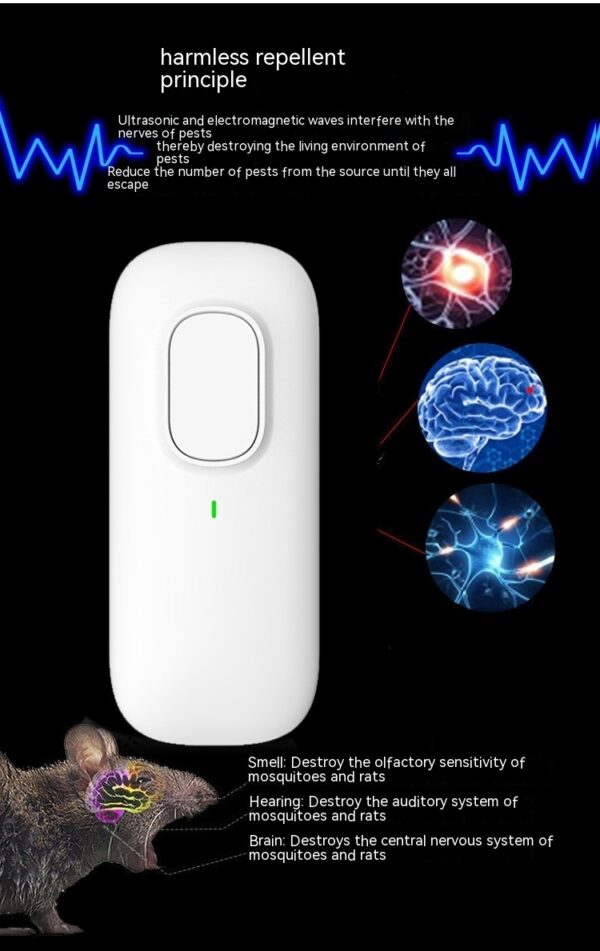 Mouse Expeller Ultrasonic Household Indoor Insect Repellent Fly Ultrasonic Mosquito Repellent Bedroom Plug Electronic Machine - Image 10