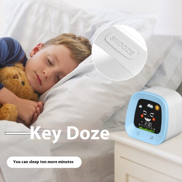 Children's Music Alarm Student Mute Snooze Alarm Bedside Luminous Clock