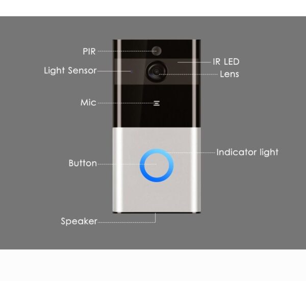 Marlboze 720P WIFI Visual Doorbell Wireless Intercom Doorbell PIR Motion Detection Night View SD card Video Smart Doorbell Ring - Image 4