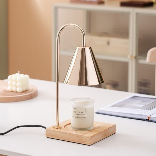 Aromatherapy Melting Wax Lamp Wooden Atmosphere Night Light - Image 6