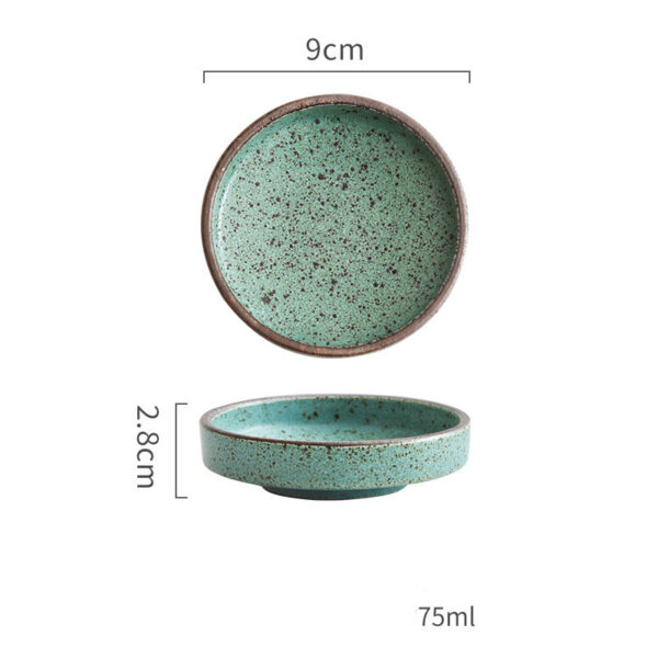 Retro Style Creative Ceramic Tableware Household Restaurant Clay Dishes Dishes Rice Bowls Sauces Dessert Dishes Flavor Dishes - Image 8