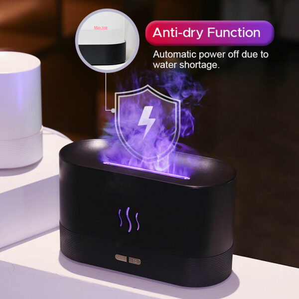 2022 Best Selling USB Ultrasonic Flame Humidifier Led RGB Colorful Essential Oil Fire Flame Aroma Diffuser - Image 9