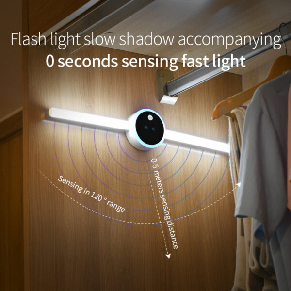 Smart Cabinet Light Clock Timing Sensor Light Removable LED Wardrobe Light Human Body Sensor Light - Image 4