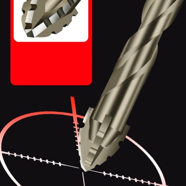 Four Blade Serrated Eccentric Dry Drilling Concrete Aluminum Alloy Drill Bit - Image 9