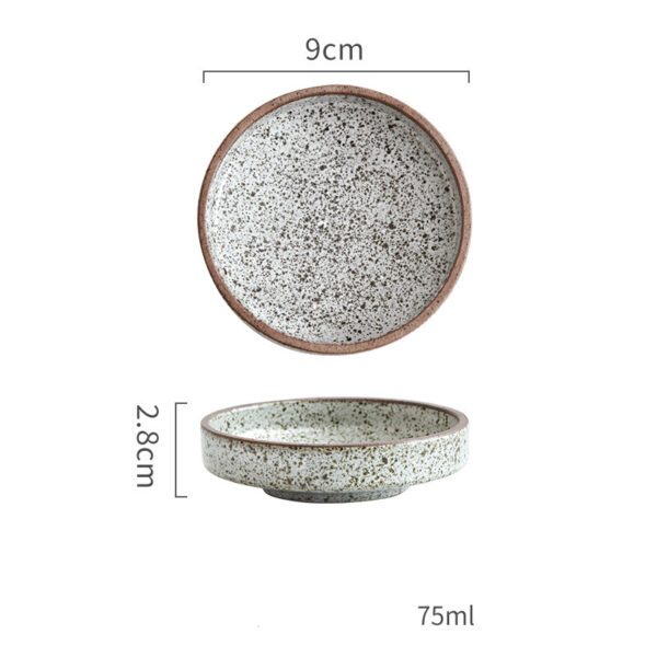 Retro Style Creative Ceramic Tableware Household Restaurant Clay Dishes Dishes Rice Bowls Sauces Dessert Dishes Flavor Dishes - Image 5