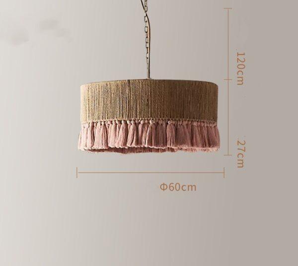 Creative Bedroom Bohemian Vintage Twine Tassel Chandelier - Image 2