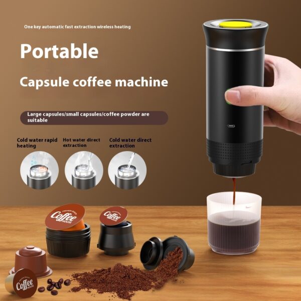 Electric Grinder Coffee Travel Handy 3 In1 Espresso Portable Coffee Espresso Maker Machine Cafe Portable Capsule Coffee Machine Kitchen Gadgets - Image 7