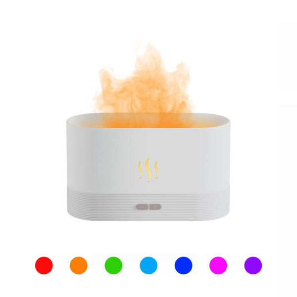 2022 Best Selling USB Ultrasonic Flame Humidifier Led RGB Colorful Essential Oil Fire Flame Aroma Diffuser - Image 3