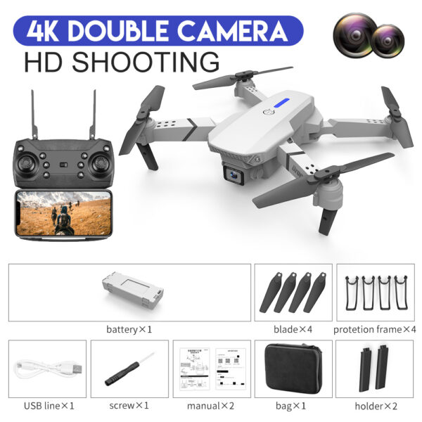 E88 Drone Aerial Photography HD 4K Dual Camera Remote Control Airplane Toy - Image 7