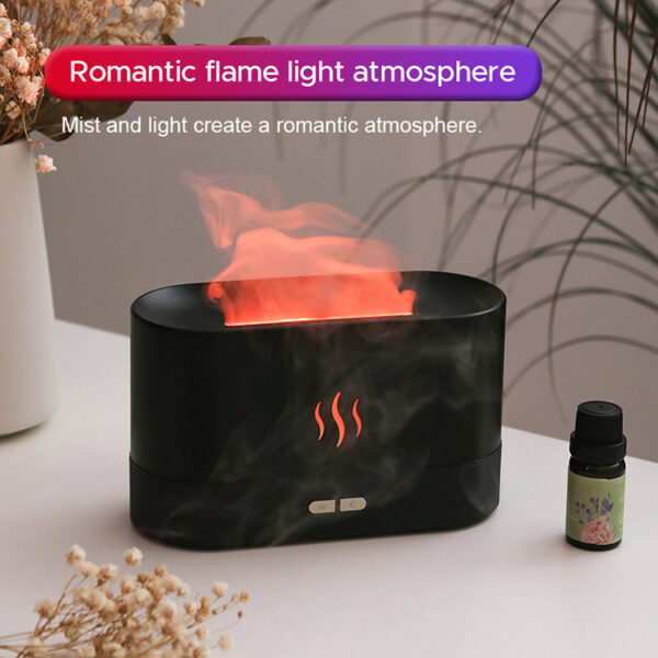 2022 Best Selling USB Ultrasonic Flame Humidifier Led RGB Colorful Essential Oil Fire Flame Aroma Diffuser - Image 4