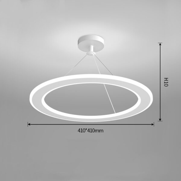 Simple Modern Circular Bedroom Study Chandelier - Image 7