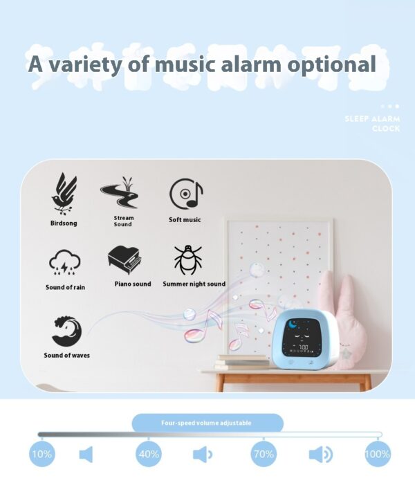 Children's Music Alarm Student Mute Snooze Alarm Bedside Luminous Clock - Image 6