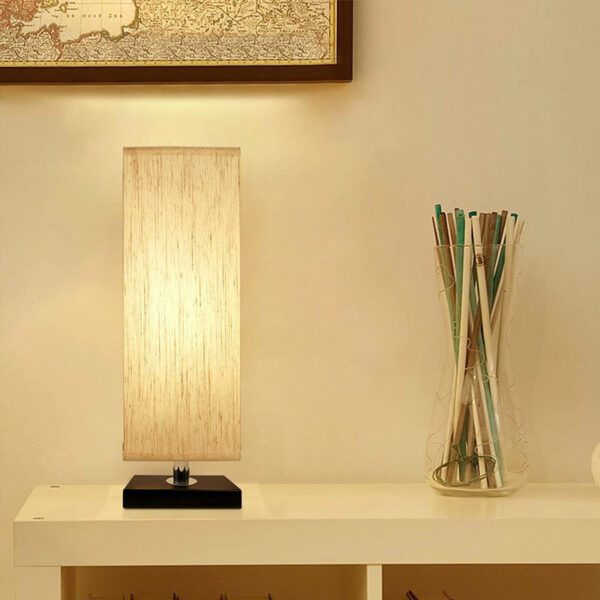 Modern Simple Square Small Cloth Cover Table Lamp - Image 5