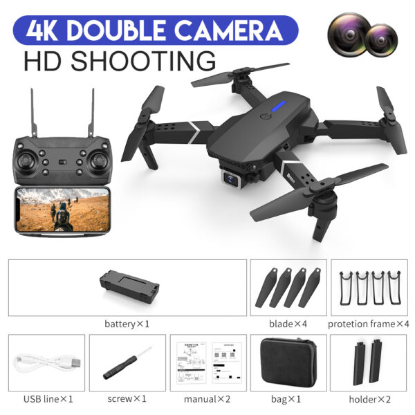 E88 Drone Aerial Photography HD 4K Dual Camera Remote Control Airplane Toy - Image 4