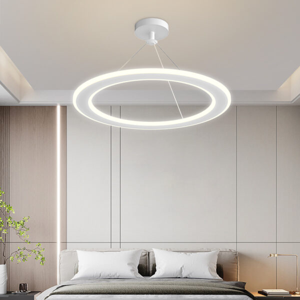 Simple Modern Circular Bedroom Study Chandelier - Image 8