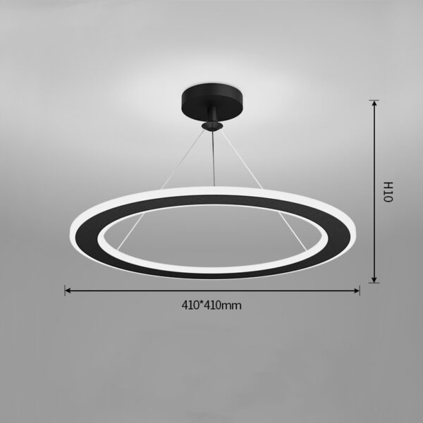 Simple Modern Circular Bedroom Study Chandelier - Image 3