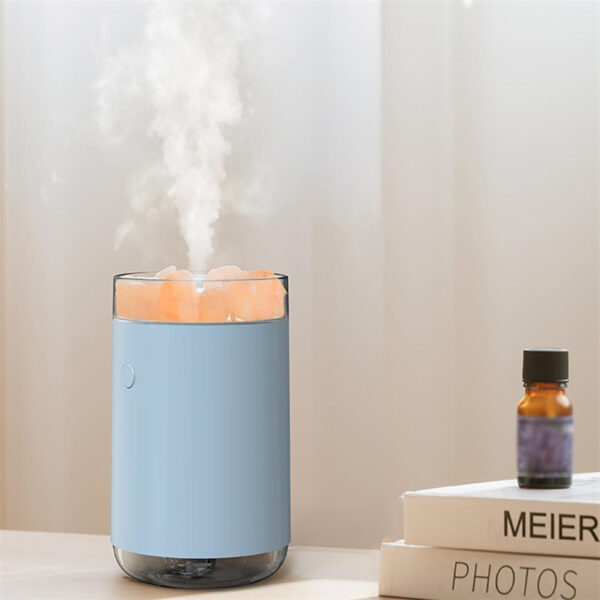 Air Humidifier Crystal Salt Stone Desktop Aromatherapy Essential Oil Ultrasonic Diffuser With LED Lamp Bedroom Home Humidifier - Image 9