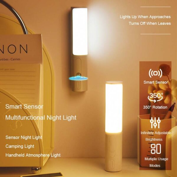 New Style Smart Human Body Induction Motion Sensor LED Night Light For Home Bed Kitchen Cabinet Wardrobe Wall Lamp - Image 7