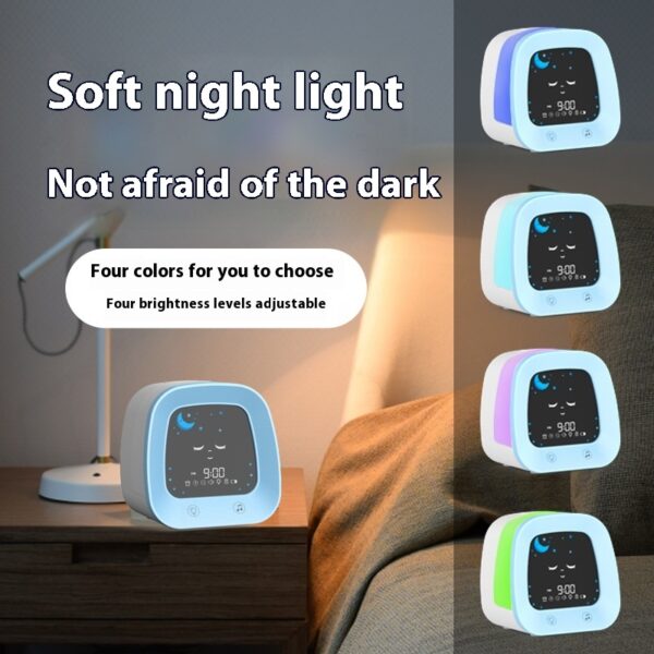 Children's Music Alarm Student Mute Snooze Alarm Bedside Luminous Clock - Image 2