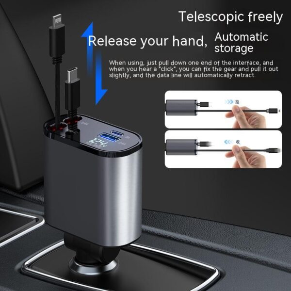 Metal Car Charger 100W Super Fast Charging - Image 4