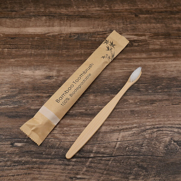 Flat Bamboo Toothbrush Kraft Paper Bag Toothbrush - Image 10